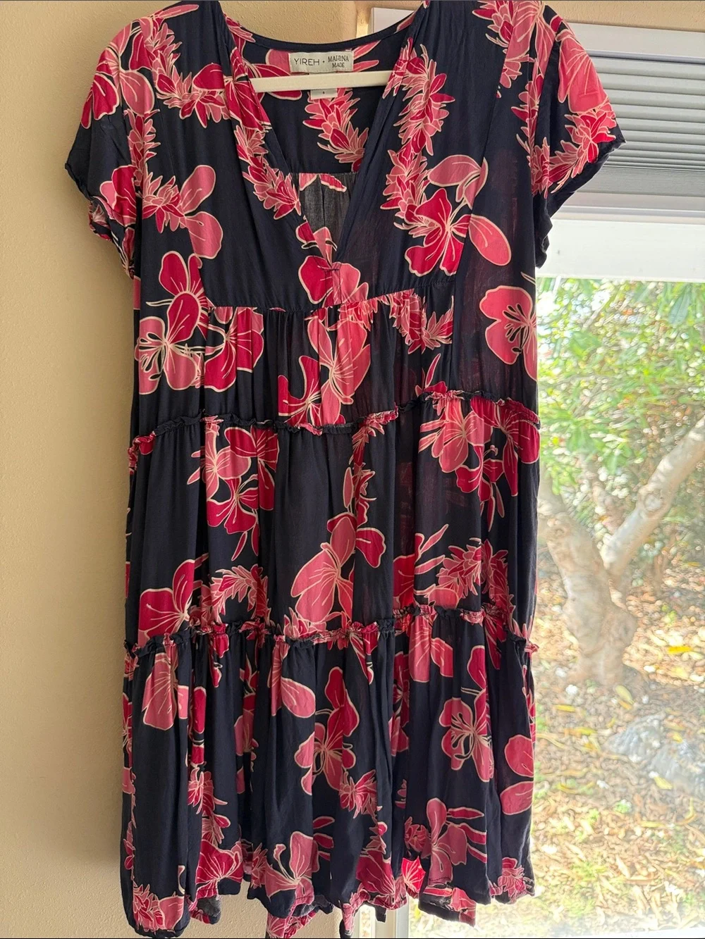 YIREH + Mahina Made Floral Tiered V-Neck Dress - Picture 1 of 5